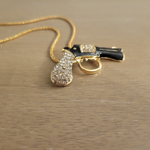 Betsey Johnson Pistol Necklace - Picture 2 of 6